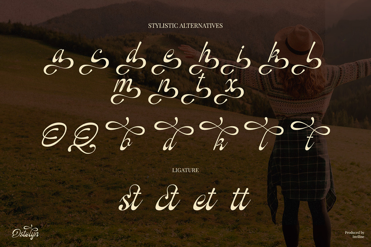 Ostelyn – Elegant Script Font, a Script Font by Inviline.co (Photo 7 of 15)