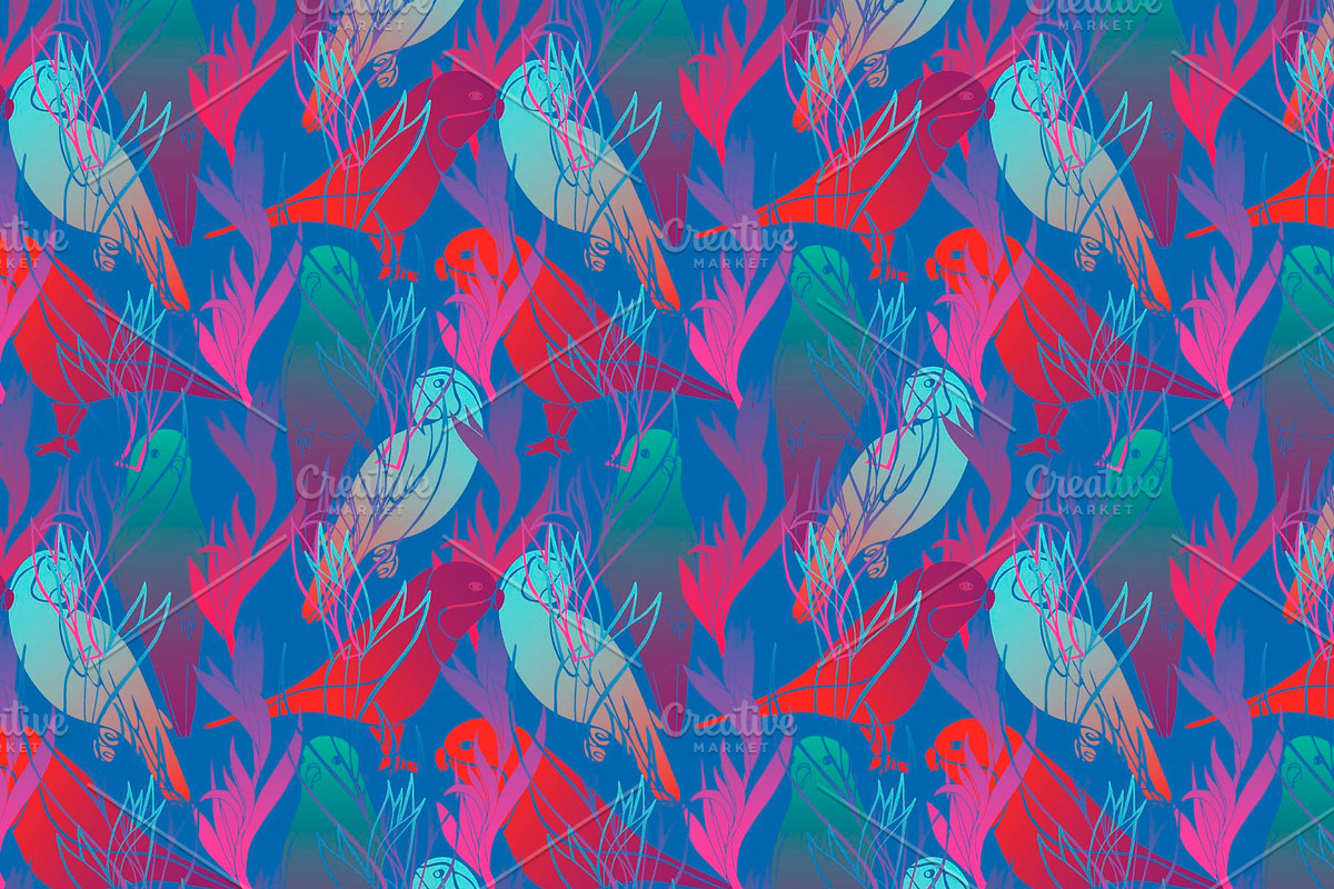 Designs with funny and bright parrot, a Stationery Template by Tanna.ART (Photo 5 of 10)