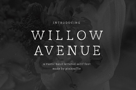Willow Avenue | Hand lettered Serif, a Serif Font by Pink Coffie