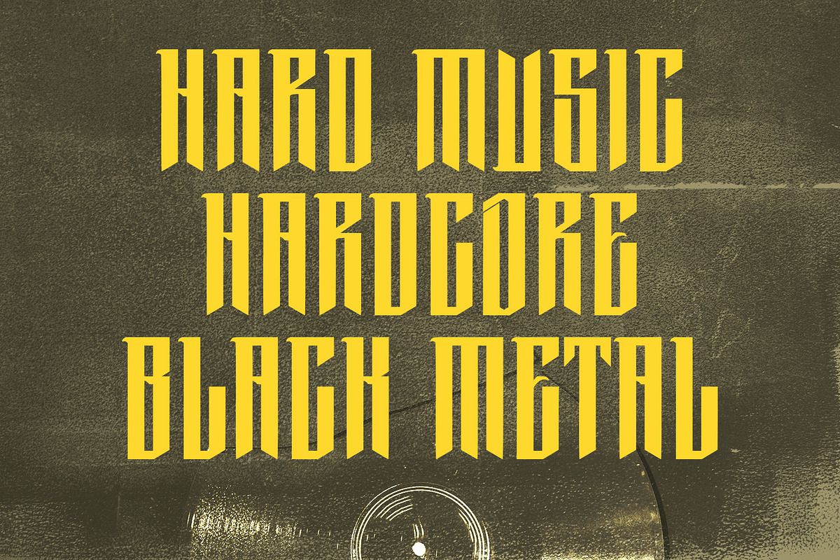 Pholest Horror Sans Display Font, a Blackletter Font by Maulana Creative (Photo 7 of 7)