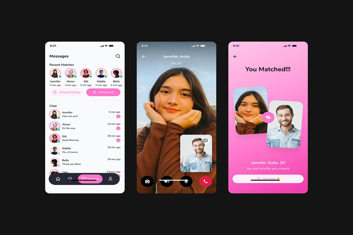 EchoMatch - Dating Mobile Apps UI, an UI Kit Template by Creative Perspective (Photo 5 of 7)