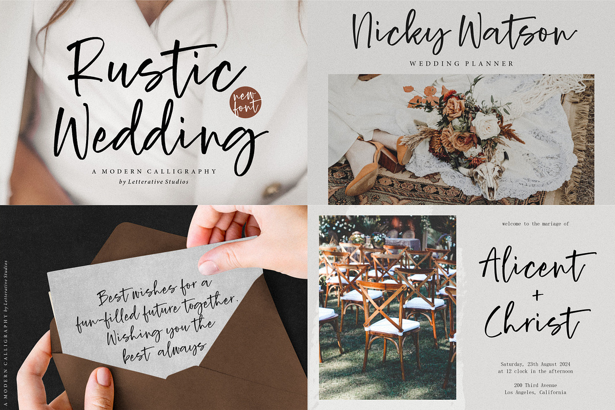 The Wedding Font Bundle!, a Script Font by Letterative Studio (Photo 4 of 9)