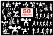 Gym Workout Silhouettes Bundle | Wei, an Object Graphic by balal (Thumbnail 2 of 5)