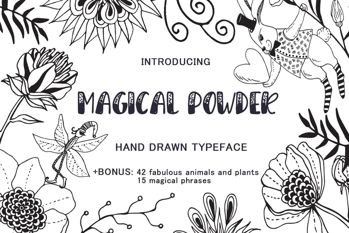 Magical Powder - typeface & elements