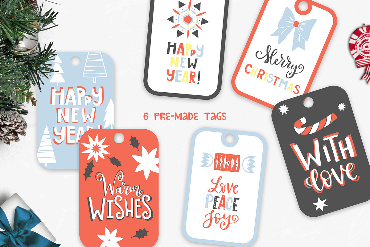 MERRY & BRIGHT - Christmas Set, a Seasonal Illustration by PicByKate (Photo 10 of 11)