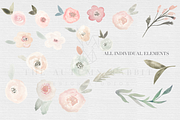 Spring Floral Watercolor Clipart Set, an Illustration by The Autumn Rabbit Ltd (Thumbnail 2 of 2)