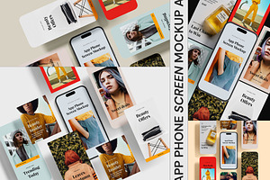 App Phone Screen Mockup Scene