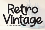 Retro Vintage | Script Font, a Script Font by Scratchones (Thumbnail 1 of 8)