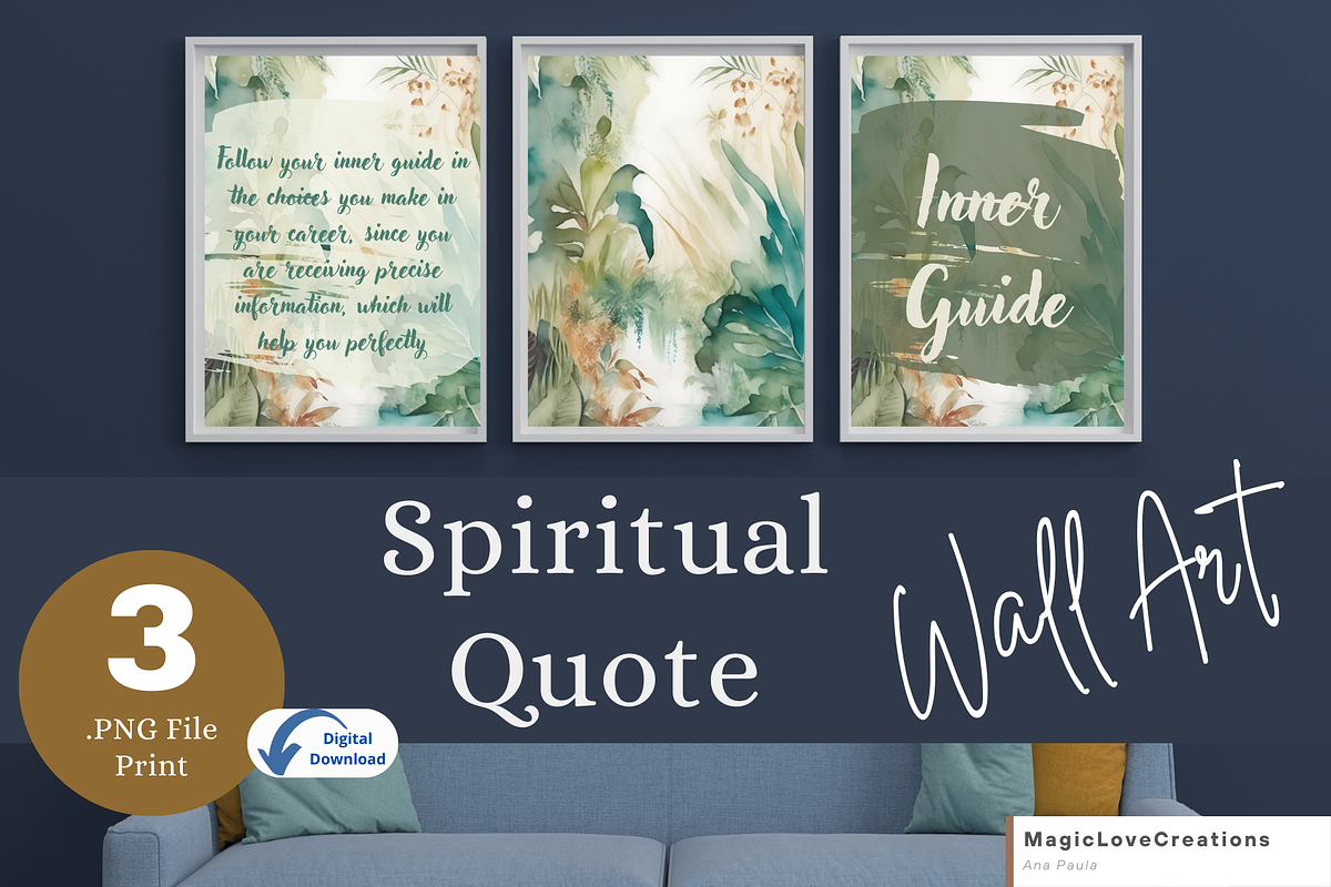 Spiritual Positive Quote Print Wall, a Poster Template by MagicLove Creations (Photo 1 of 10)