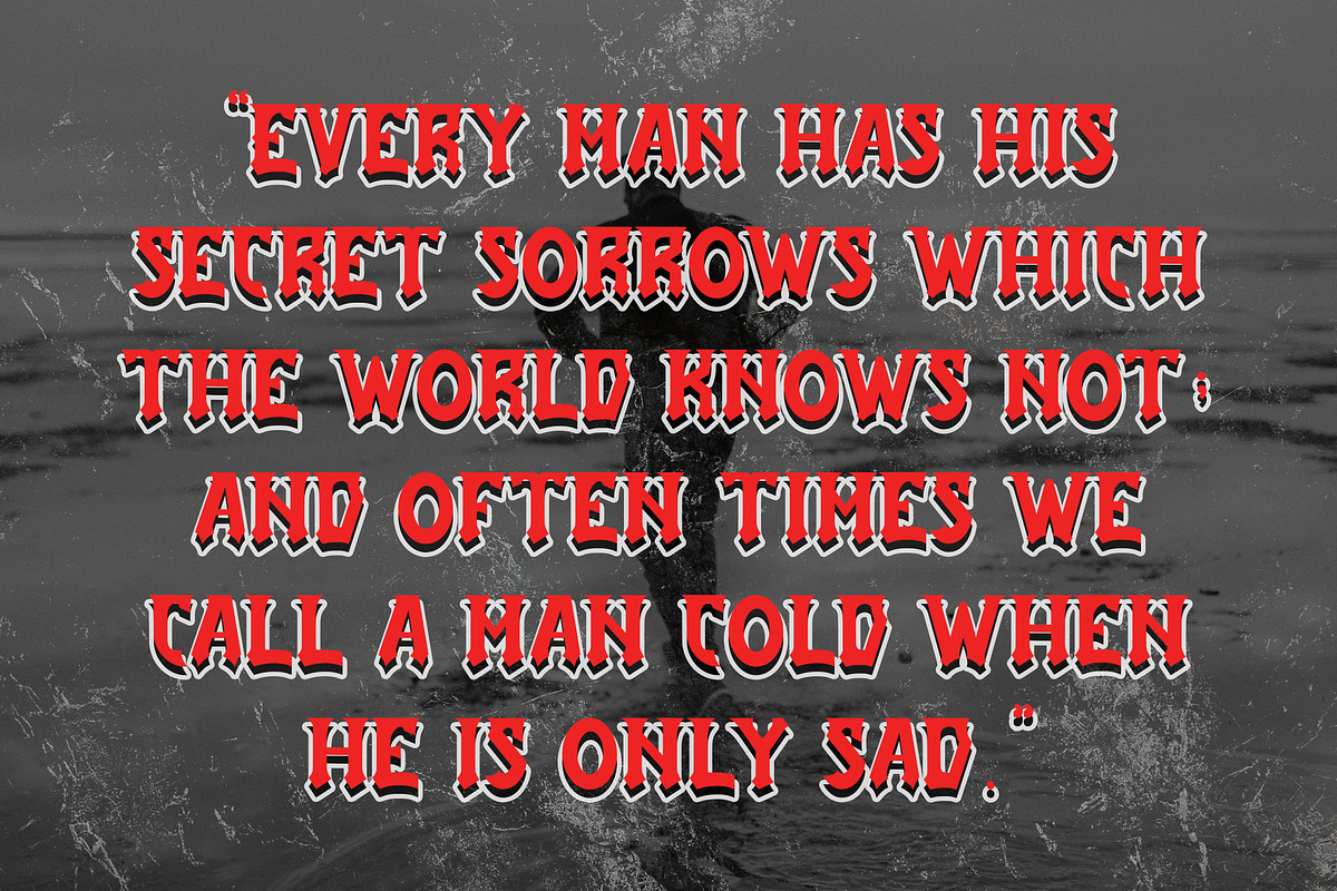 Anxiety Of Sadness - Blackletter, a Blackletter Font by Arendxstudio (Photo 6 of 9)
