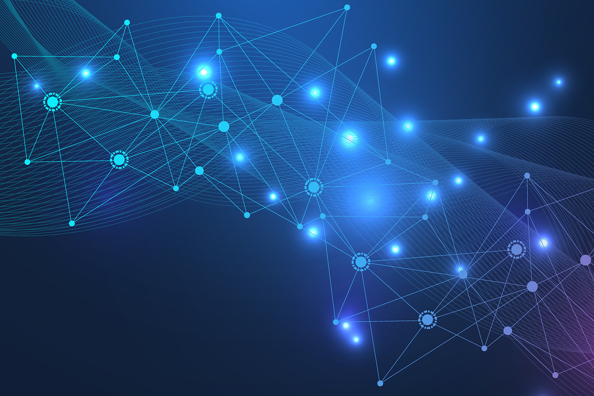 AI technology abstract background, an Illustration by pro500