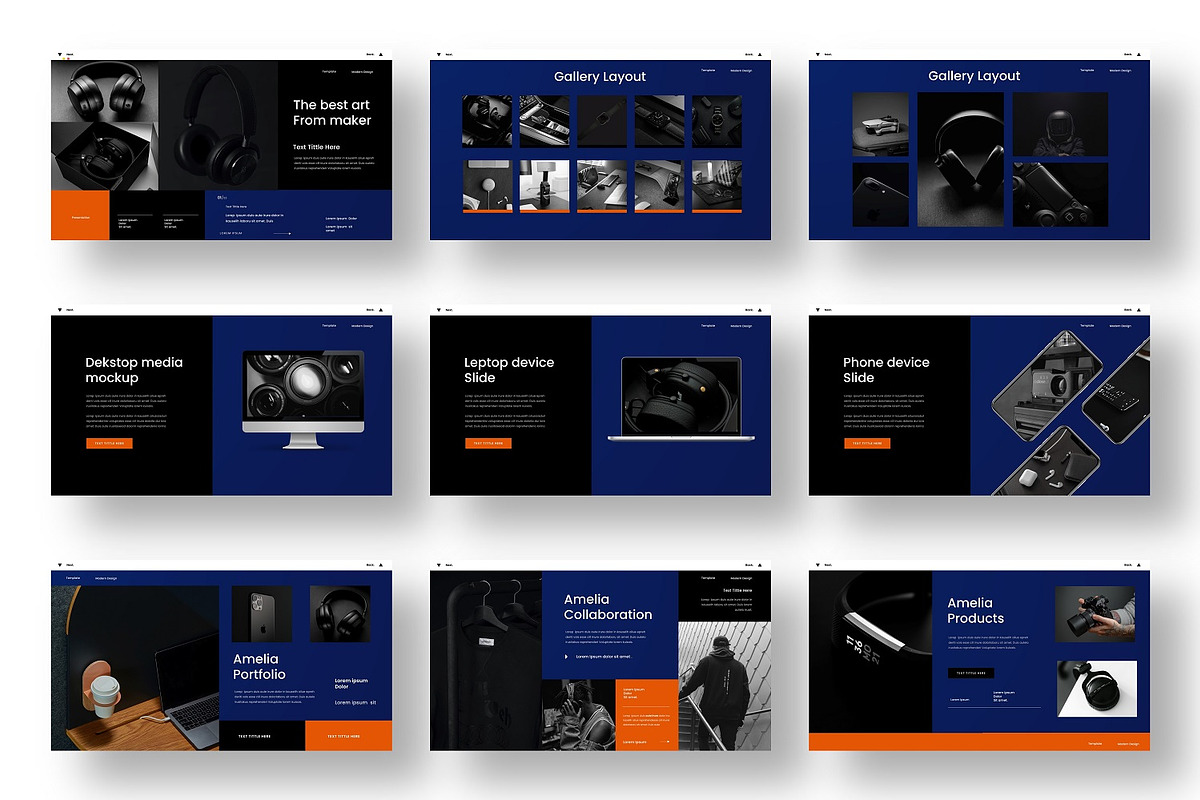 Amelia – Business PowerPoint, a Presentation Template by Dens Creative Studio (Photo 4 of 6)
