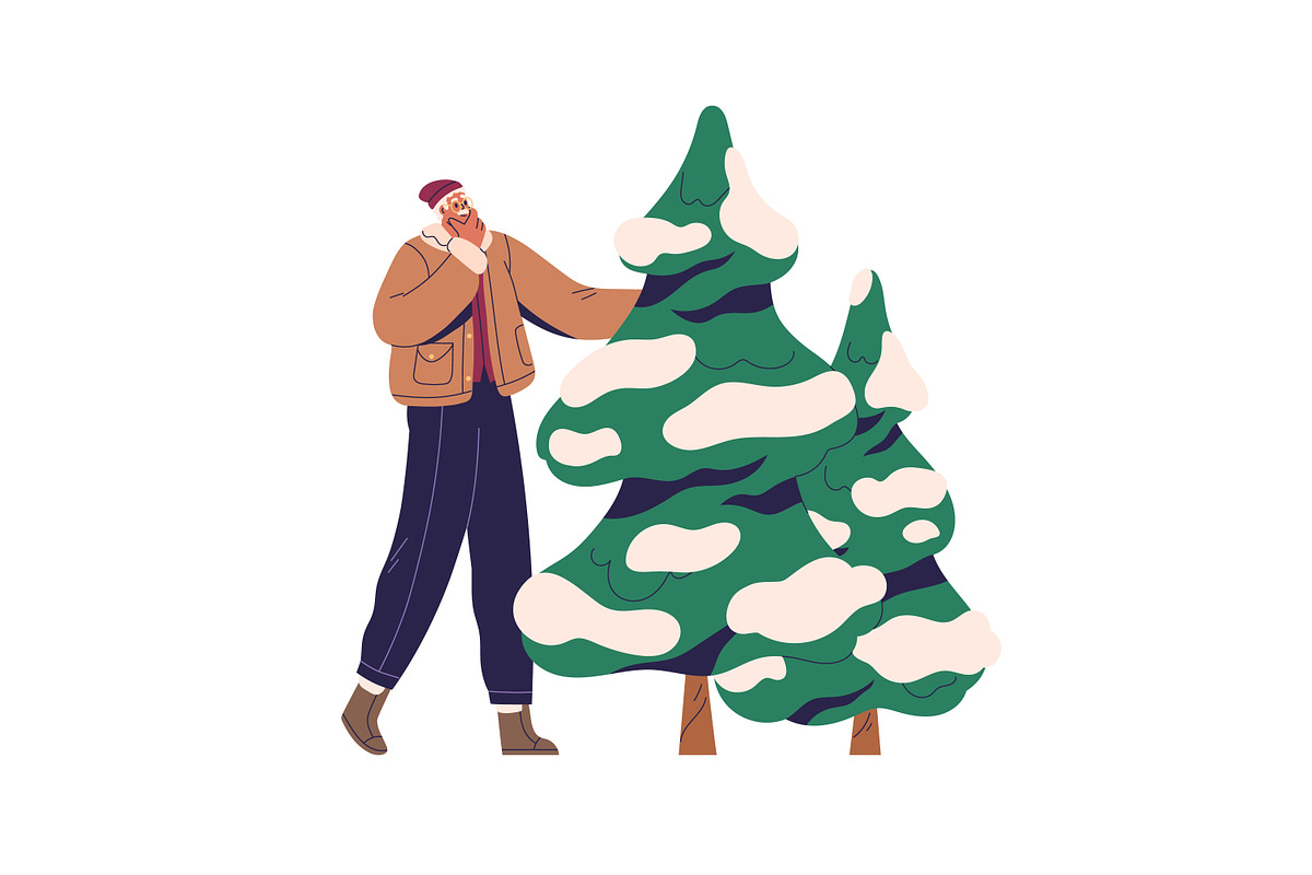 People prepare for Christmas set, a Person Illustration by Good Studio (Photo 4 of 6)