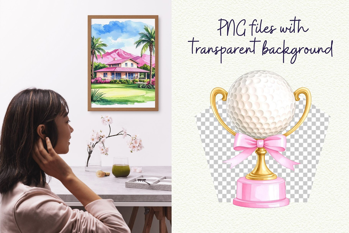 Vintage Golf Club – Pink Edition, an Object Graphic by Anna Design Studio (Photo 5 of 8)