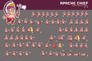 APACHE CHIEF GAME SPRITE
