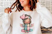 Whimsical Girls Png Cute Clipart, an Illustration by SinaCreation (Thumbnail 8 of 9)