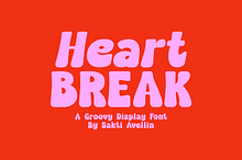 Heart Break - Groovy Display Font