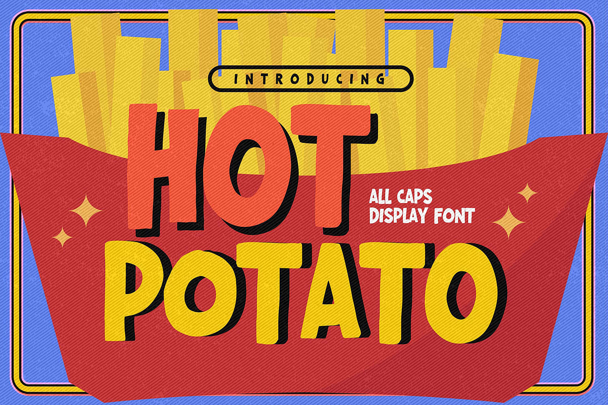 Hot Potato - All Caps Display Font, a Sans Serif Font by Gassstype (Photo 1 of 8)