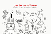 Cute romantic hand drawn collection, a Decorative Illustration by Artberriez (Thumbnail 2 of 8)