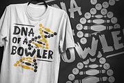 DNA of a bowler #2 - T-Shirt Design, an Illustration by artnook (Thumbnail 2 of 6)