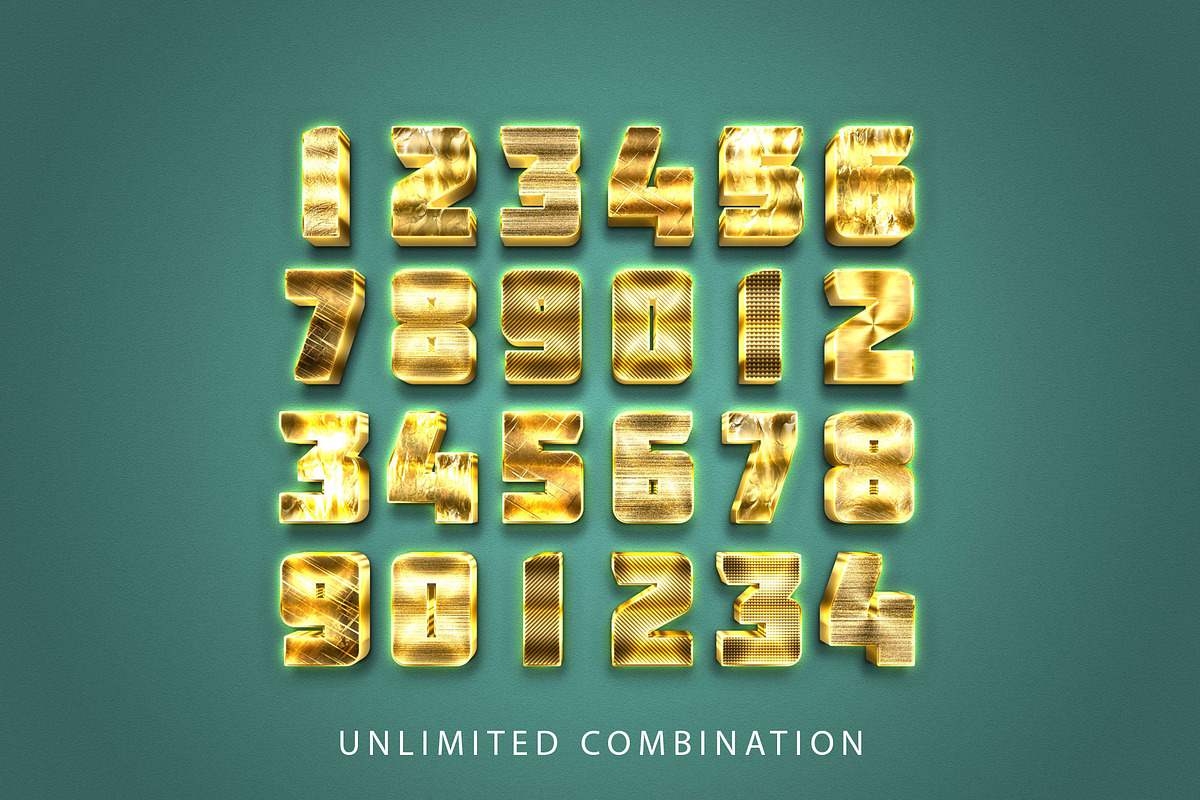 3D Gold Text Effect preview 3
