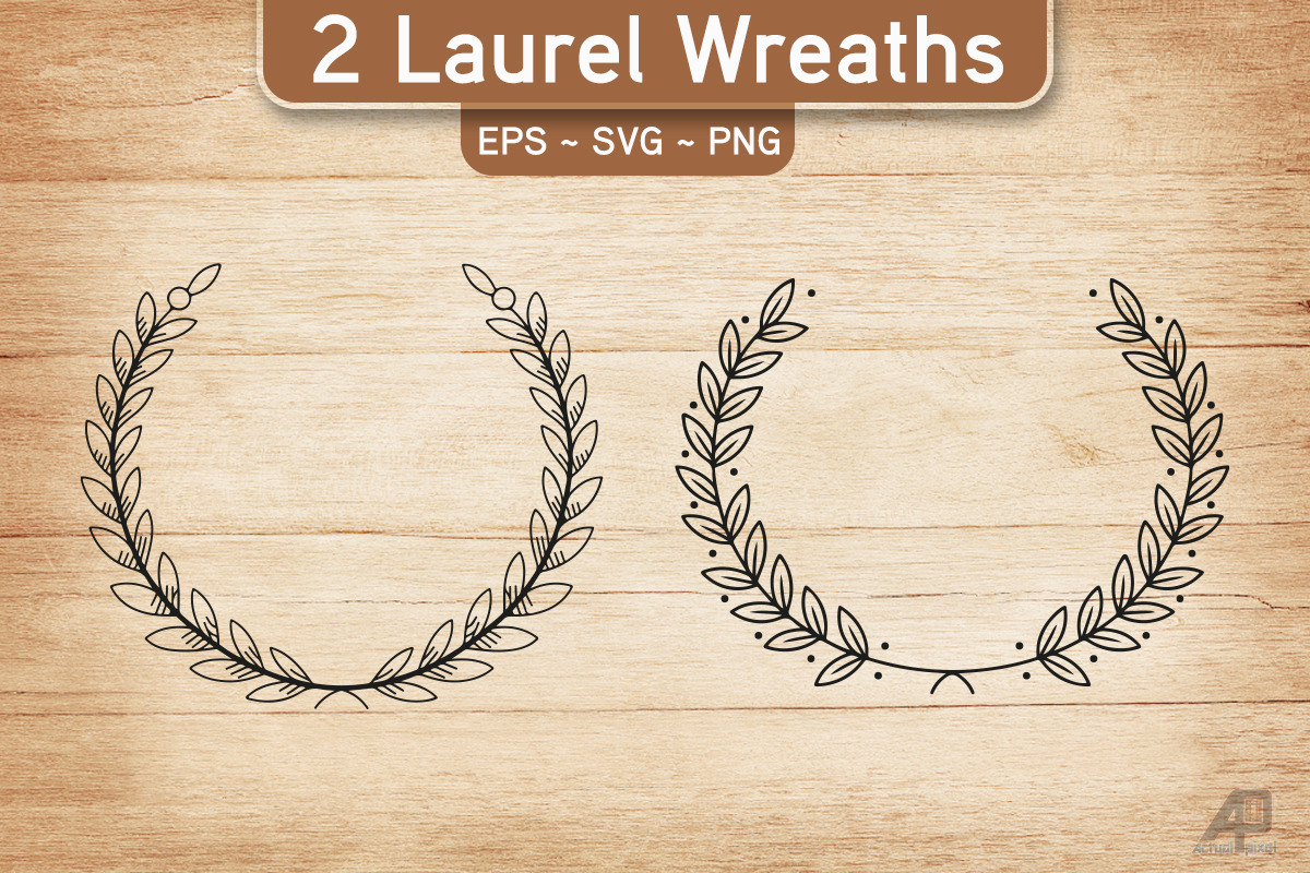 Laurel Wreath SVG PNG Bundle, an Illustration by Actual Pixel (Photo 10 of 17)