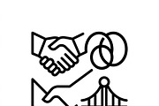 33 Networking Partnership Icons, an Outline Icon by adenpinkstore (Thumbnail 11 of 14)