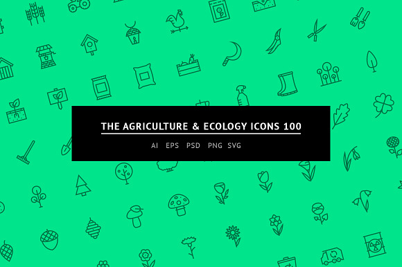 The Agriculture Ecology Icons 100