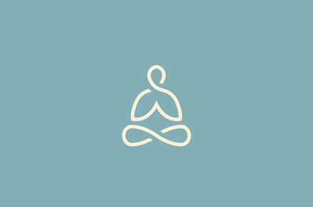 Abstract yoga logo.