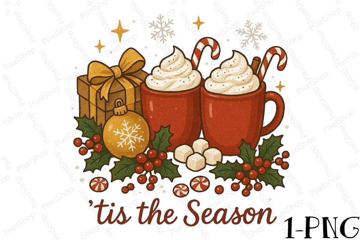 Tis the Season Hot Cocoa PNG, an Illustration by DreamPrint404 (Photo 1 of 7)