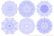 Periwinkle Round Lace Doilies, an Illustration by Amanda Ilkov (Thumbnail 3 of 4)