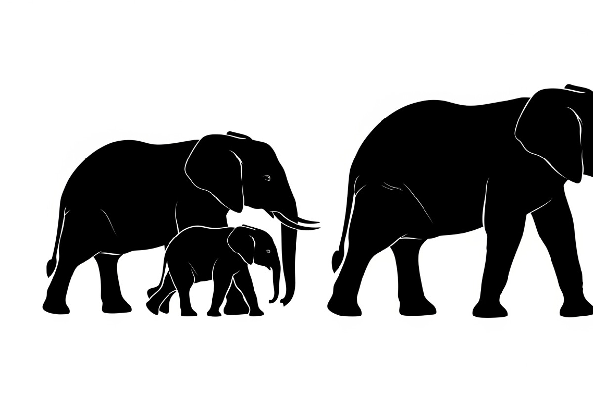 elephant family silhouette design, an Illustration by Amazin_art (Photo 13 of 51)