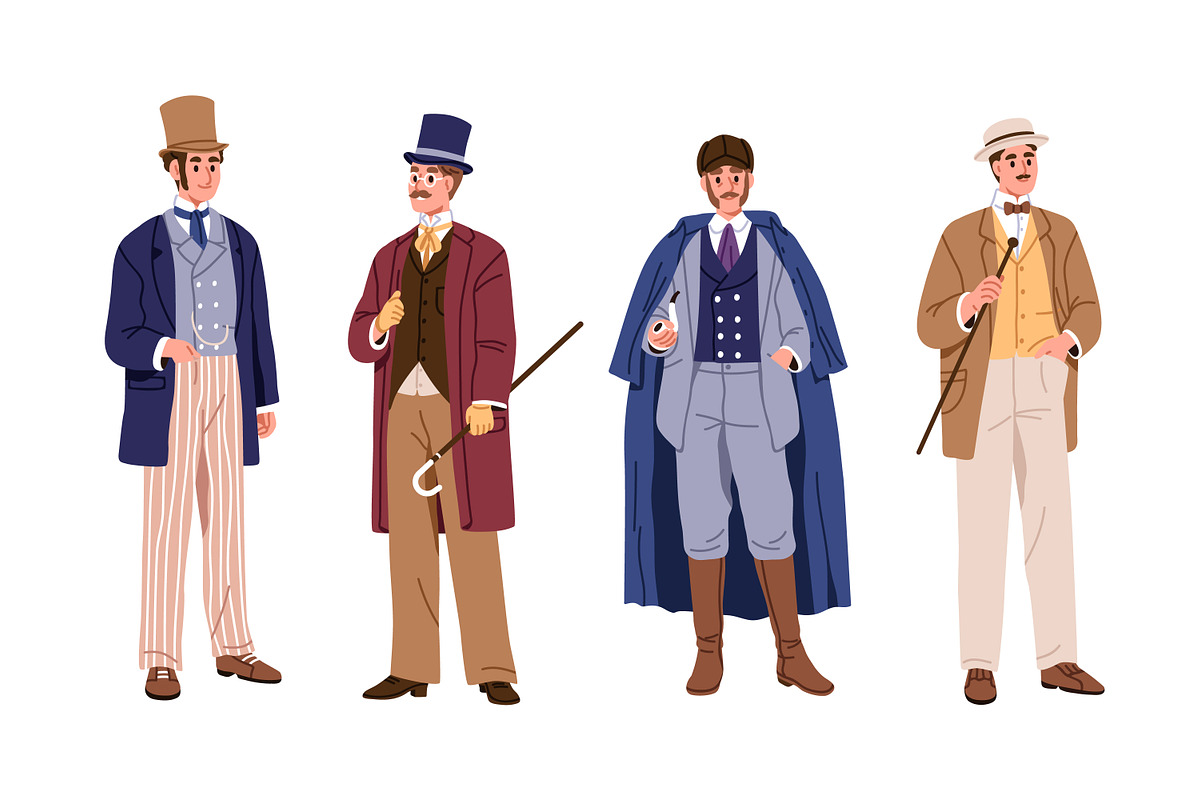 Retro, vintage fashion gentlemen set, a Person Illustration by Good Studio (Photo 2 of 4)