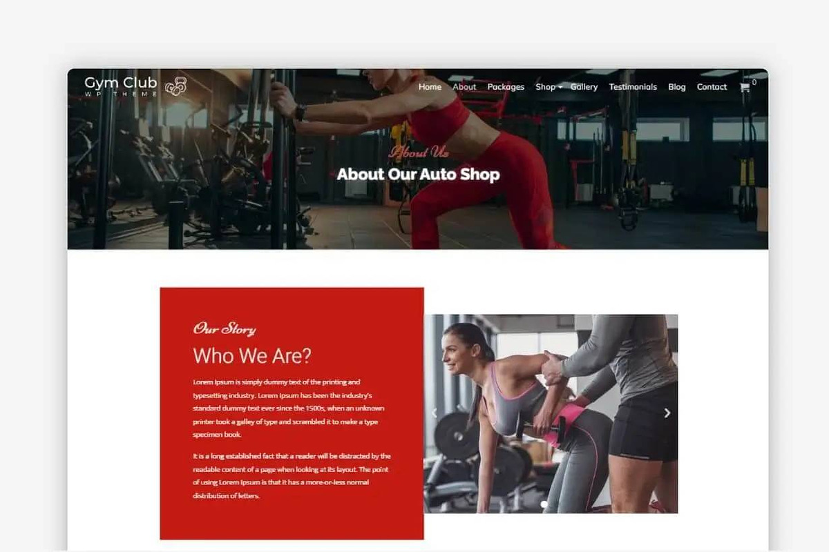 Gym and Fitness WordPress Theme - GymClub preview 4