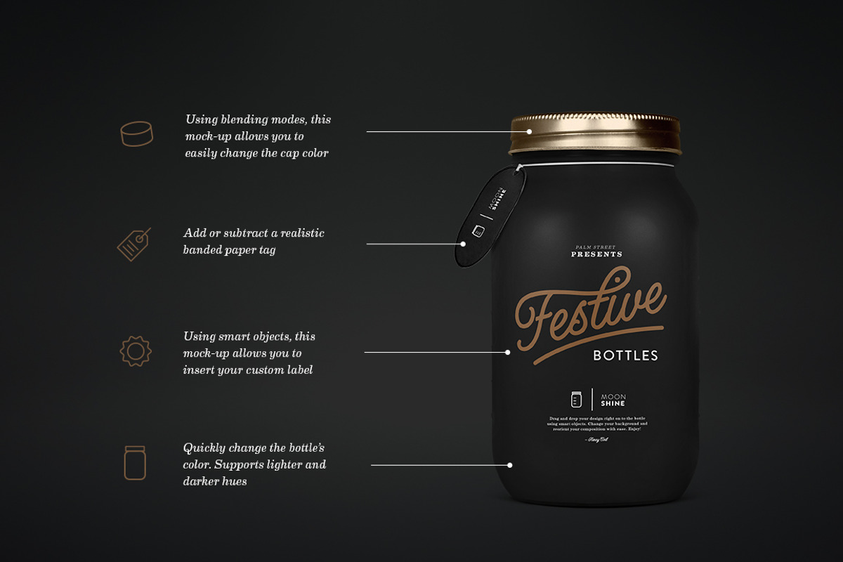 Mason Jar Mock-Up, a Product Mockup by Palm Street Creative (Photo 3 of 3)