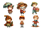 Autumn Quirky Cute Little Kids, an Illustration by Daily.Designs (Thumbnail 4 of 5)