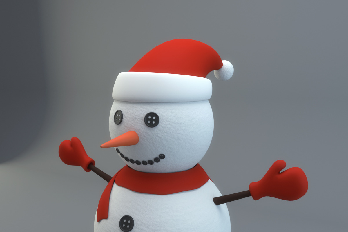 Cartoon Snowman, a Characters & Person 3D Model by XYZ Space (Photo 2 of 7)