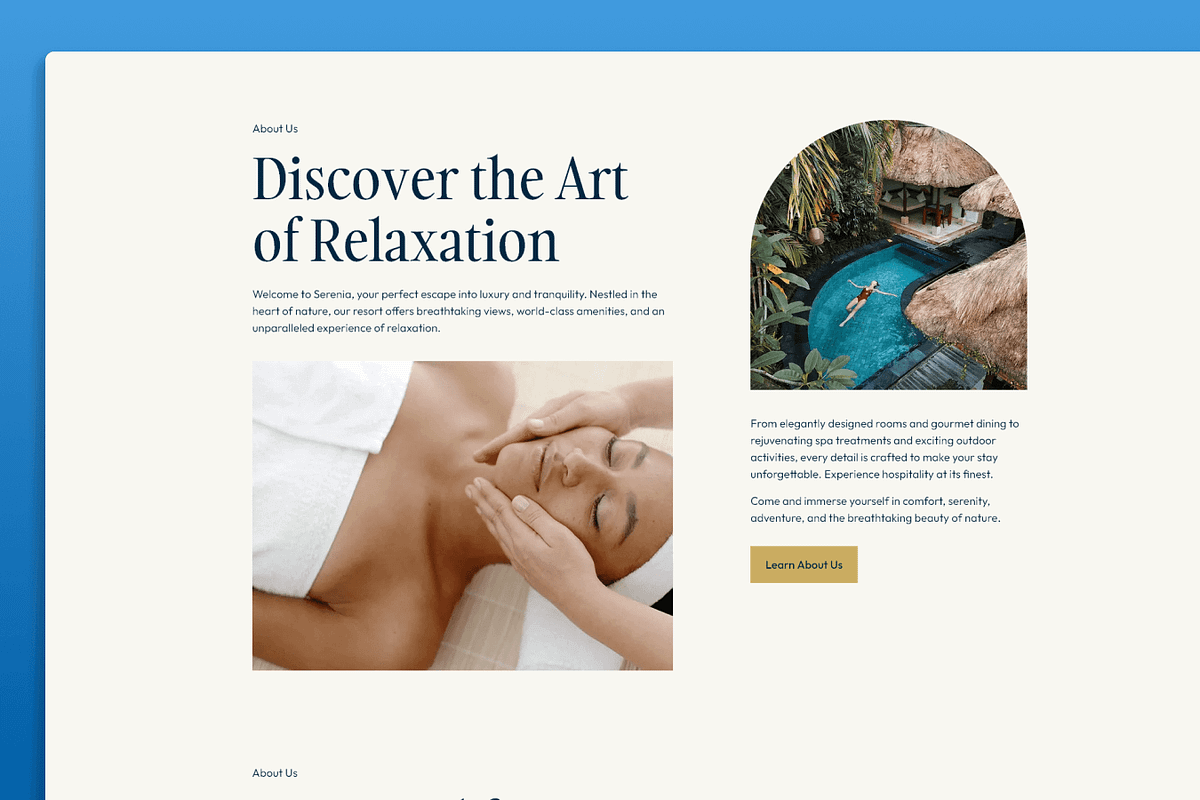 Serenia – Resort, Spa Figma Template, an UI Kit Template by Flow Samurai Templates (Photo 4 of 5)