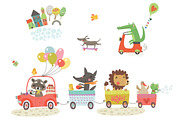 Big set of cute characters, an Animal Illustration by Anna Guz's Store (Thumbnail 6 of 7)