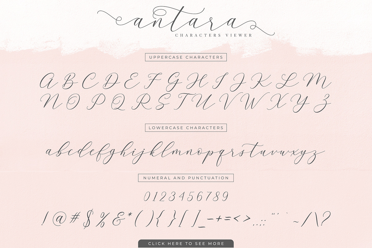 Antara Script Wedding Font preview 6