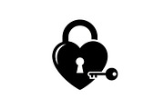 Heart Lock and Key Silhouette Icons, an Illustration by Designer_Momina (Thumbnail 4 of 51)