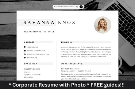 Contemporary Resume Template ATS