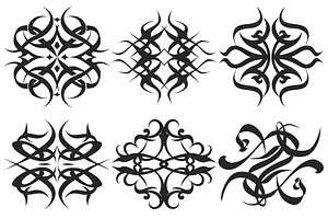 Tribal Tattoo Style Designs, an Object Graphic by Billah Hub