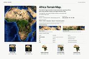 Africa Terrain Relief Map Bundle, an Education Illustration by Eugene Ga (Thumbnail 1 of 4)