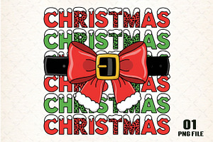 Christmas And Bow PNG, an Illustration by DreamCafeArt