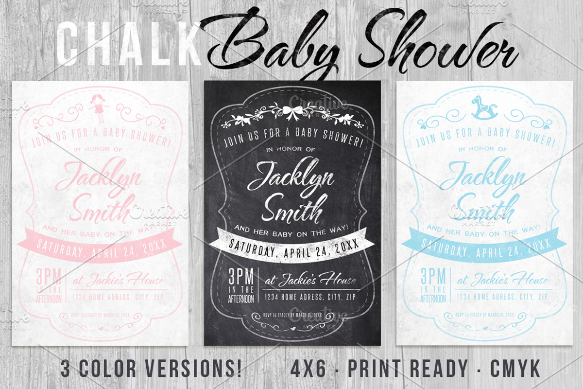 Massive Chalk Wedding Bundle 60% off, an Invitation Template by SkyvaraSupply (Photo 11 of 12)