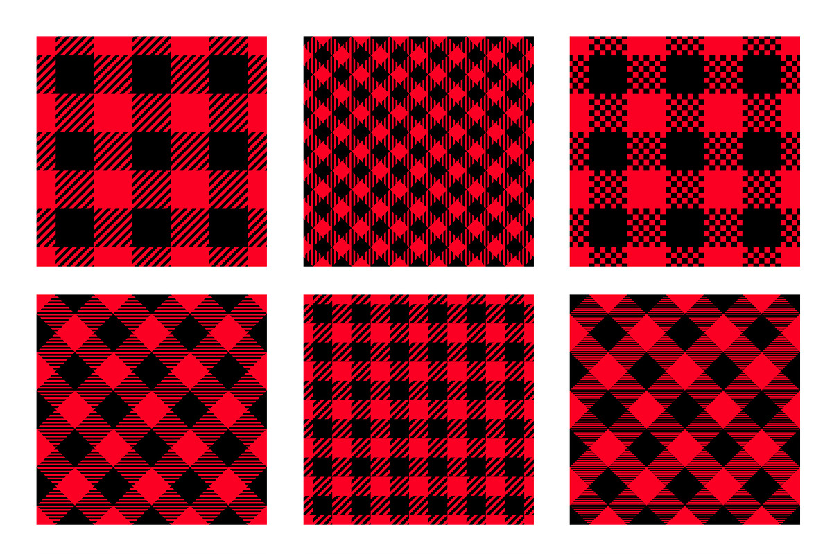 Classic Set Lumberjack Plaid, a Pattern Graphic by Vectorchoice (Photo 2 of 8)