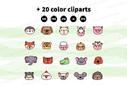 Cute Kawaii Animal Heads Characters, an Animal Illustration by Palau (Thumbnail 10 of 12)