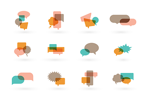 speech bubble icons