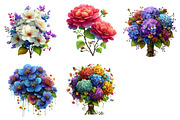 Spring Blooming Hydrangea Clipart, an Illustration by Dream Creation (Thumbnail 7 of 7)